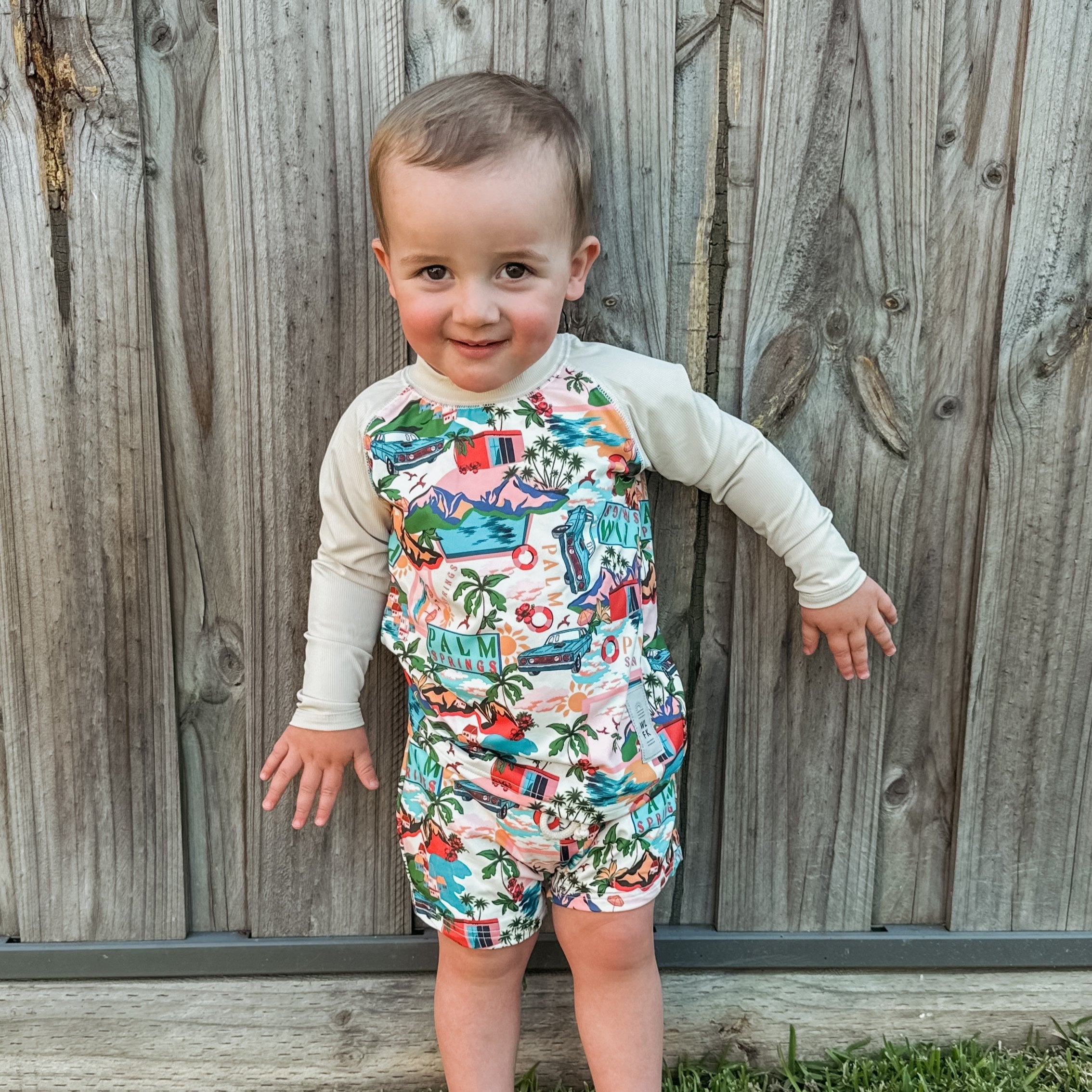 Long Sleeve Rashie Set - PALM SPRINGS – With Love For Kids