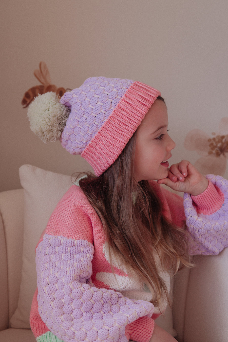 Pom Pom Beanie - SHERBET