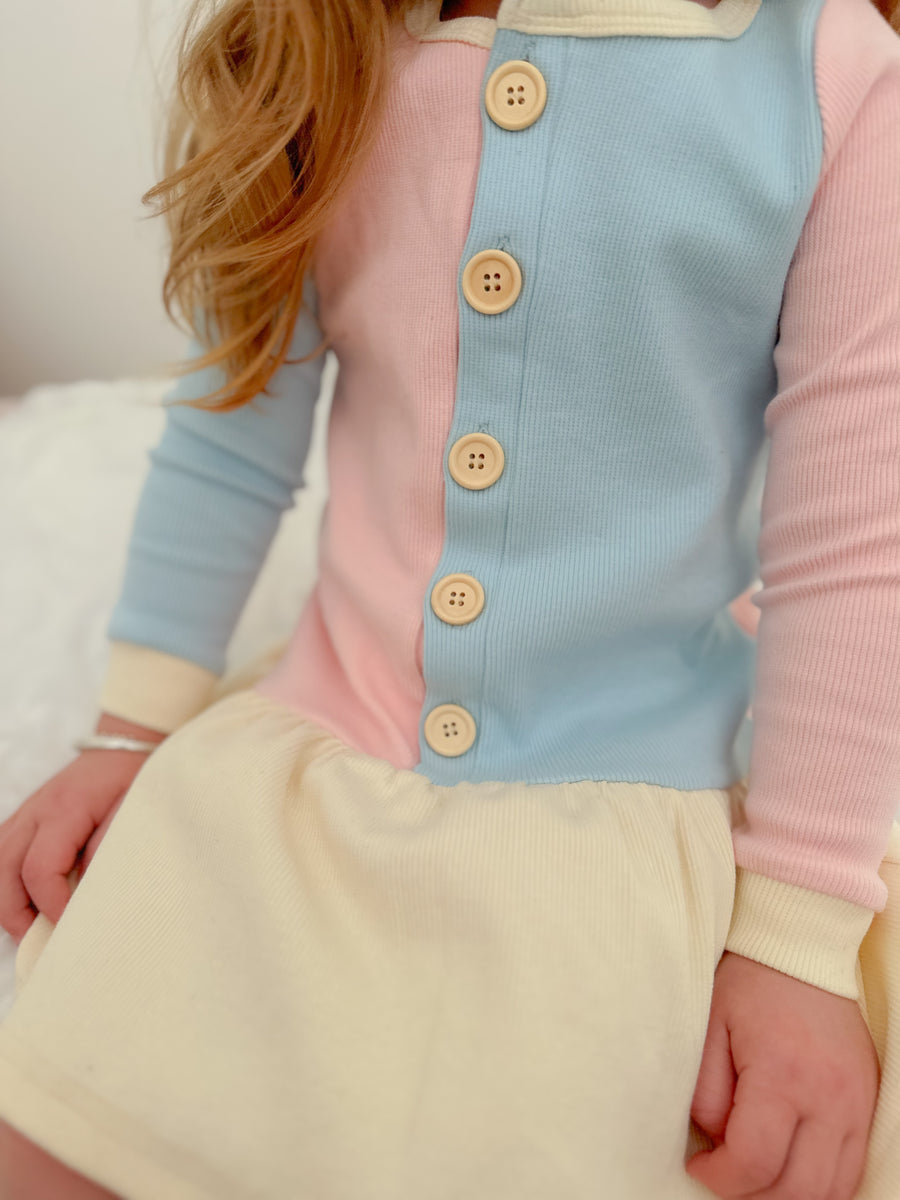 BASICS Long Sleeve Dress - PASTEL