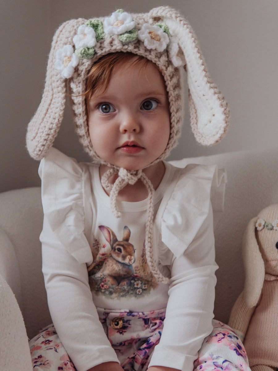 Shimmy Long Sleeve Onesie - BUNNY