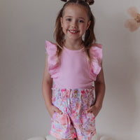 Shimmy Wide Ribbed Tank Onesie/Top - CANDY PINK