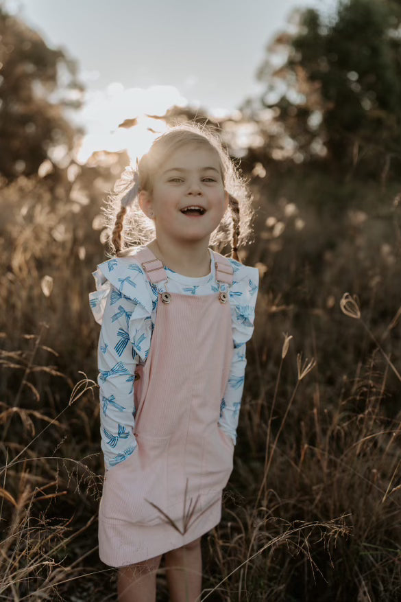 Hazel Cord Pinafore Dress - FAIRY FLOSS