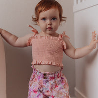 COTTON MUSLIN Scrunch Top - FAIRY FLOSS