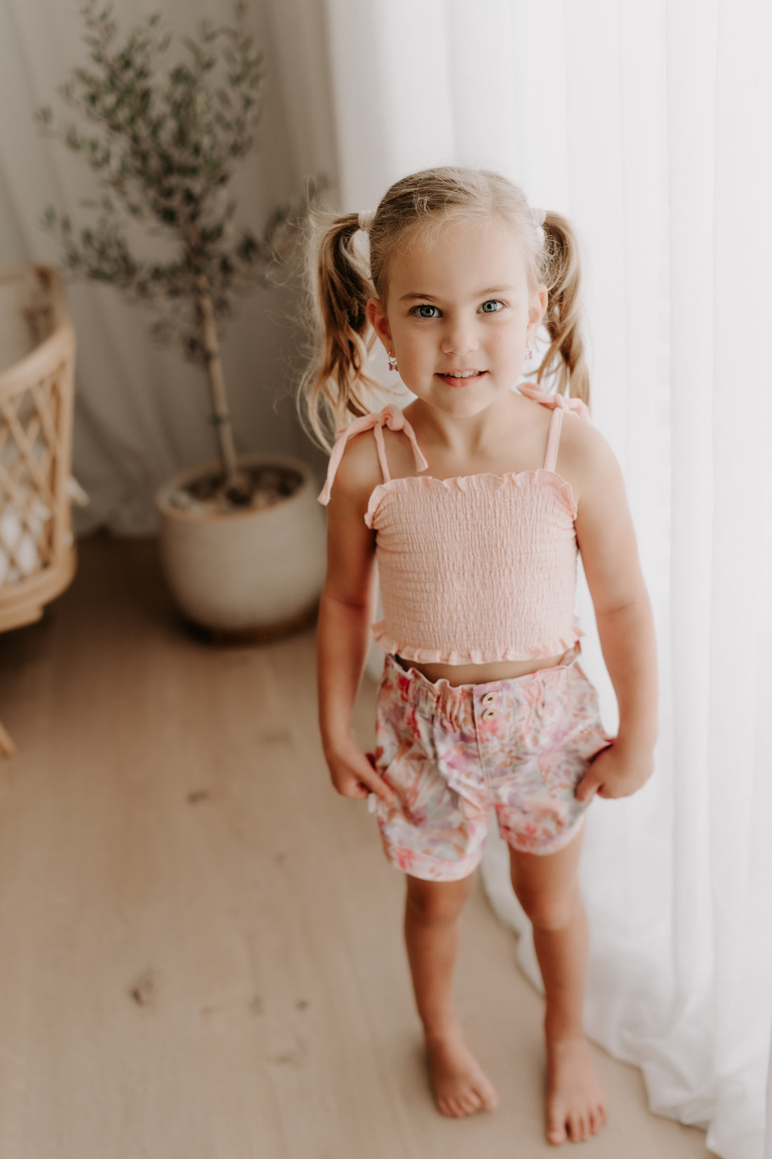 COTTON MUSLIN Scrunch Top - FAIRY FLOSS