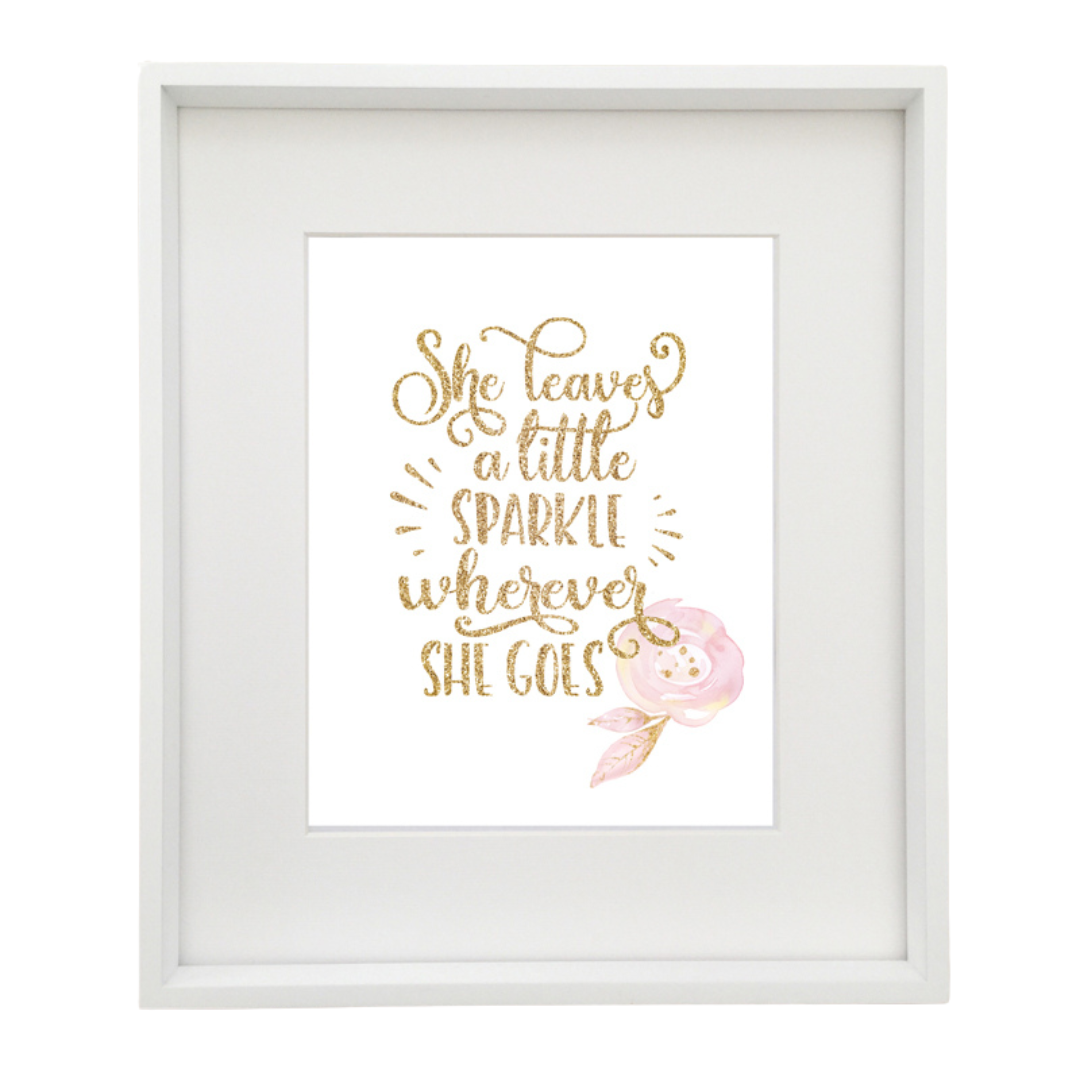 She Leaves A Little Sparkle Printable Artwork