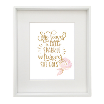 She Leaves A Little Sparkle Printable Artwork