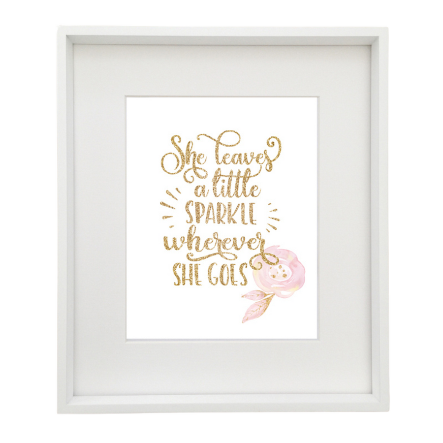 She Leaves A Little Sparkle Printable Artwork