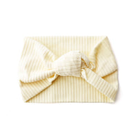 Knot Headband Wide Ribbed - YELLOW