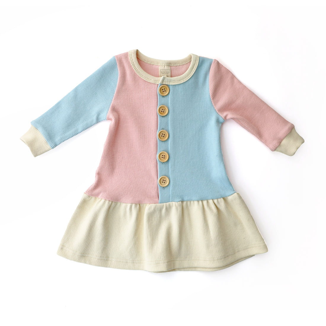 BASICS Long Sleeve Dress - PASTEL With Love For Kids BASICS Long Sleeve Dress - PASTEL With Love For Kids