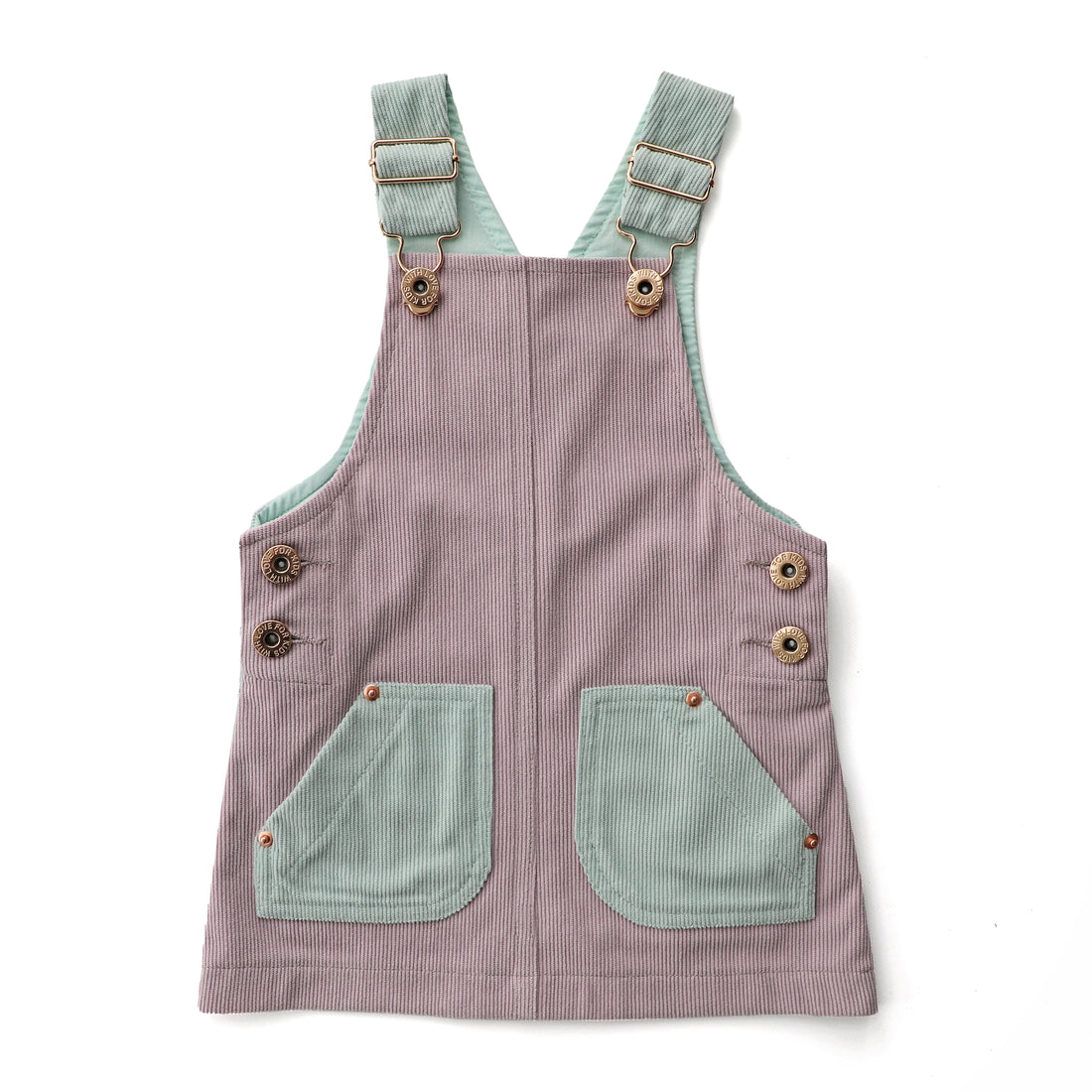 Hazel Cord Pinafore Dress - MINTY