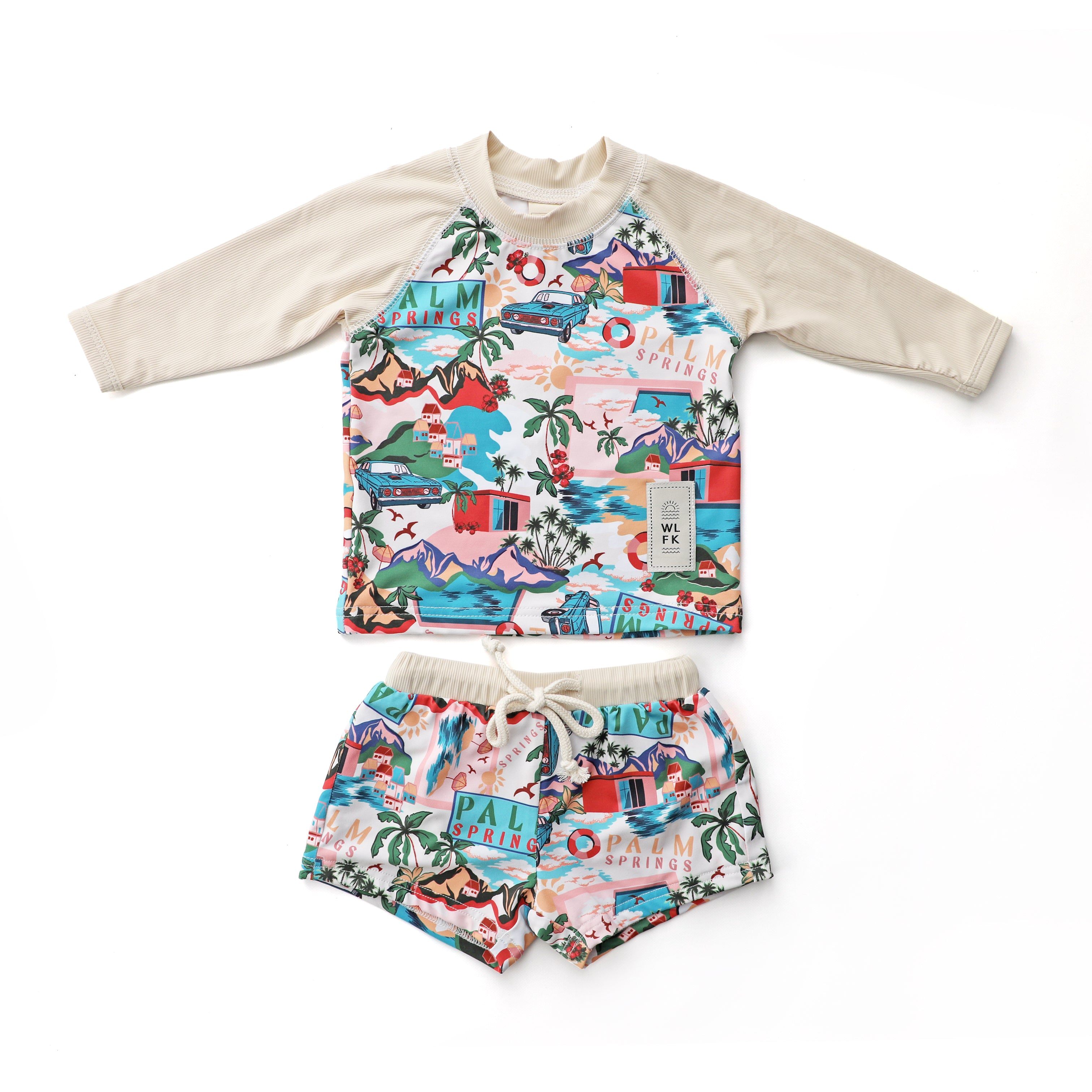 Long Sleeve Rashie Set - PALM SPRINGS – With Love For Kids