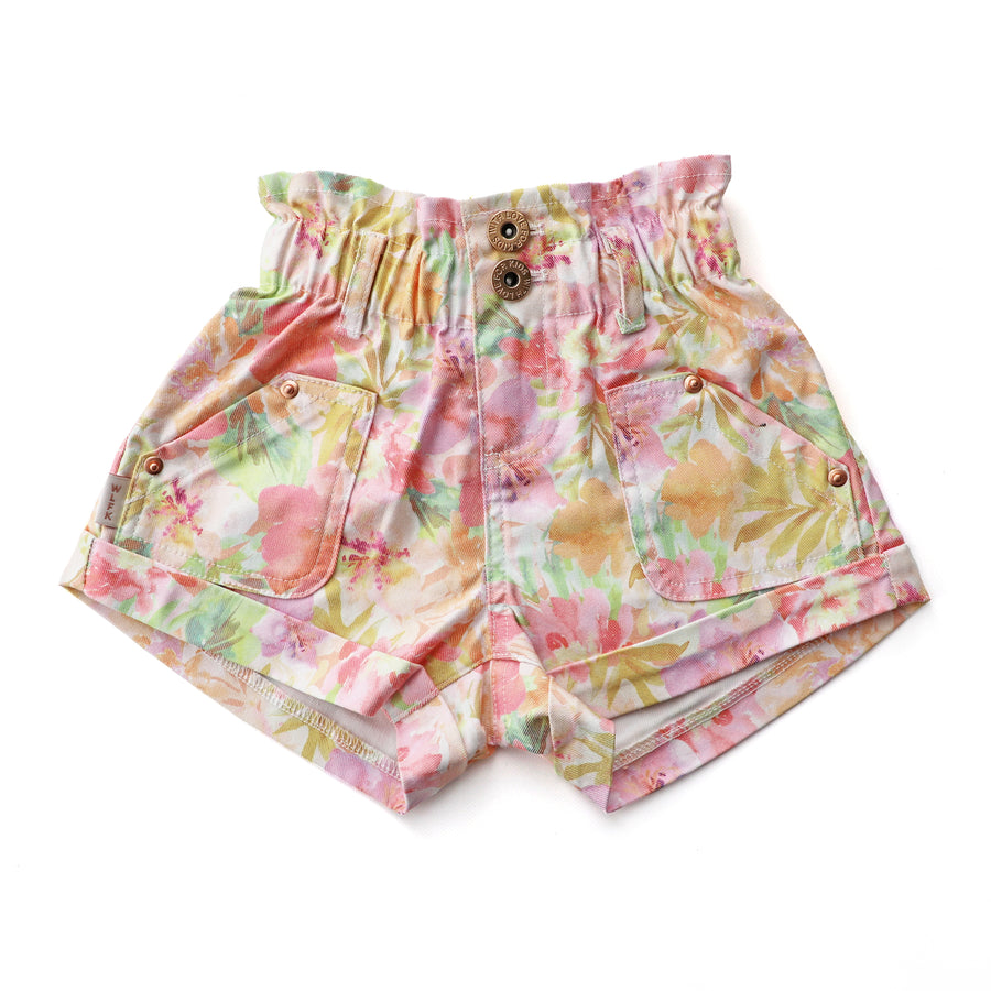 Paperbag Denim Shorts - CLARA