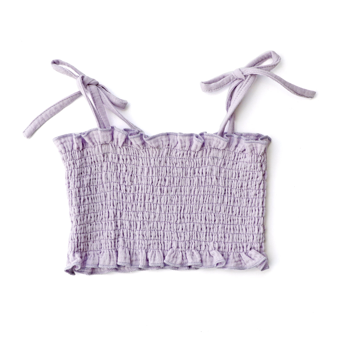 COTTON MUSLIN Scrunch Top - PURPLE