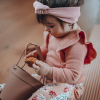 BASICS THICK Shimmy Ribbed Long Sleeve Onesie/Top - TUSCAN TERRACOTTA