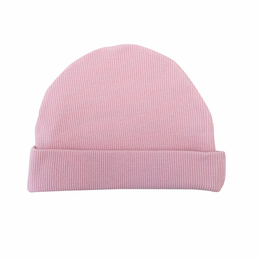 Ribbed Beanie - DUSTY PINK