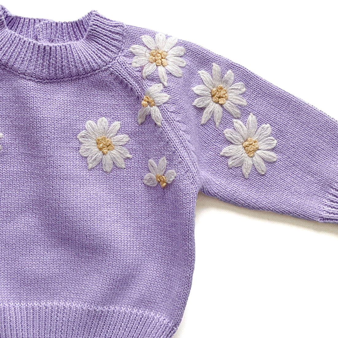 Blushing Posy Knitted Jumper - Purple