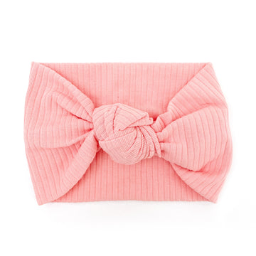 Knot Headband Wide Ribbed - CORAL