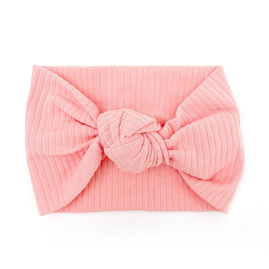 Knot Headband Wide Ribbed - CORAL