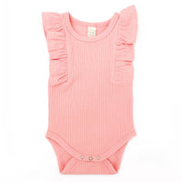 Shimmy Wide Rib Tank Onesie/Top - CORAL