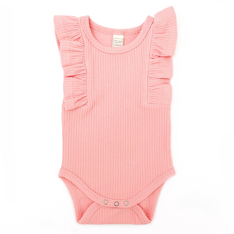 Shimmy Wide Rib Tank Onesie/Top - CORAL