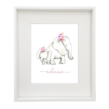 Elephant Two Personalised Printable Artwork
