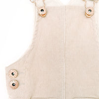 Hazel Cord Pinafore Dress - STONE