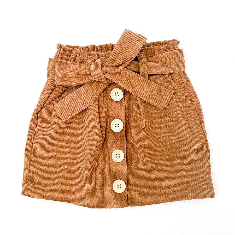 Heidi Mini Cord Skirt - TAN