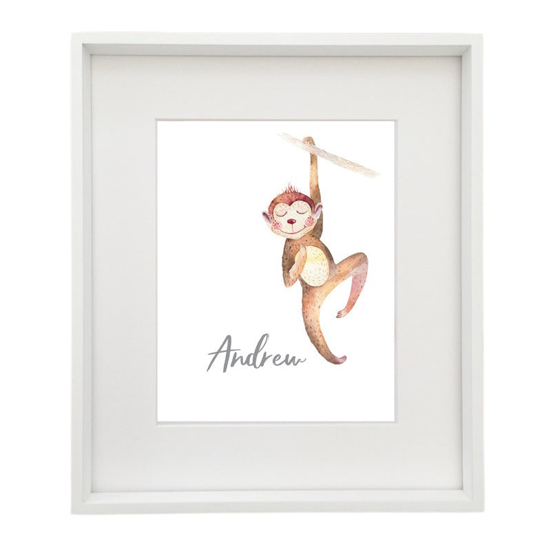 Monkey Personalised Printable Artwork – With Love For Kids