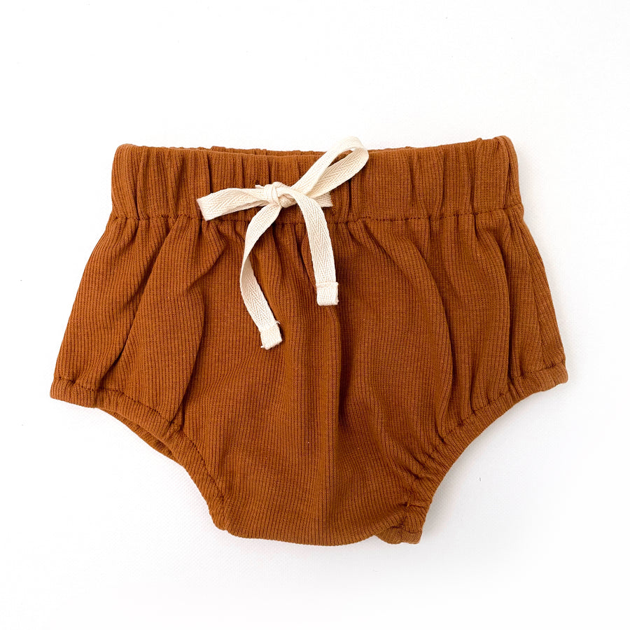 BASICS Ribbed Bloomers - RUST