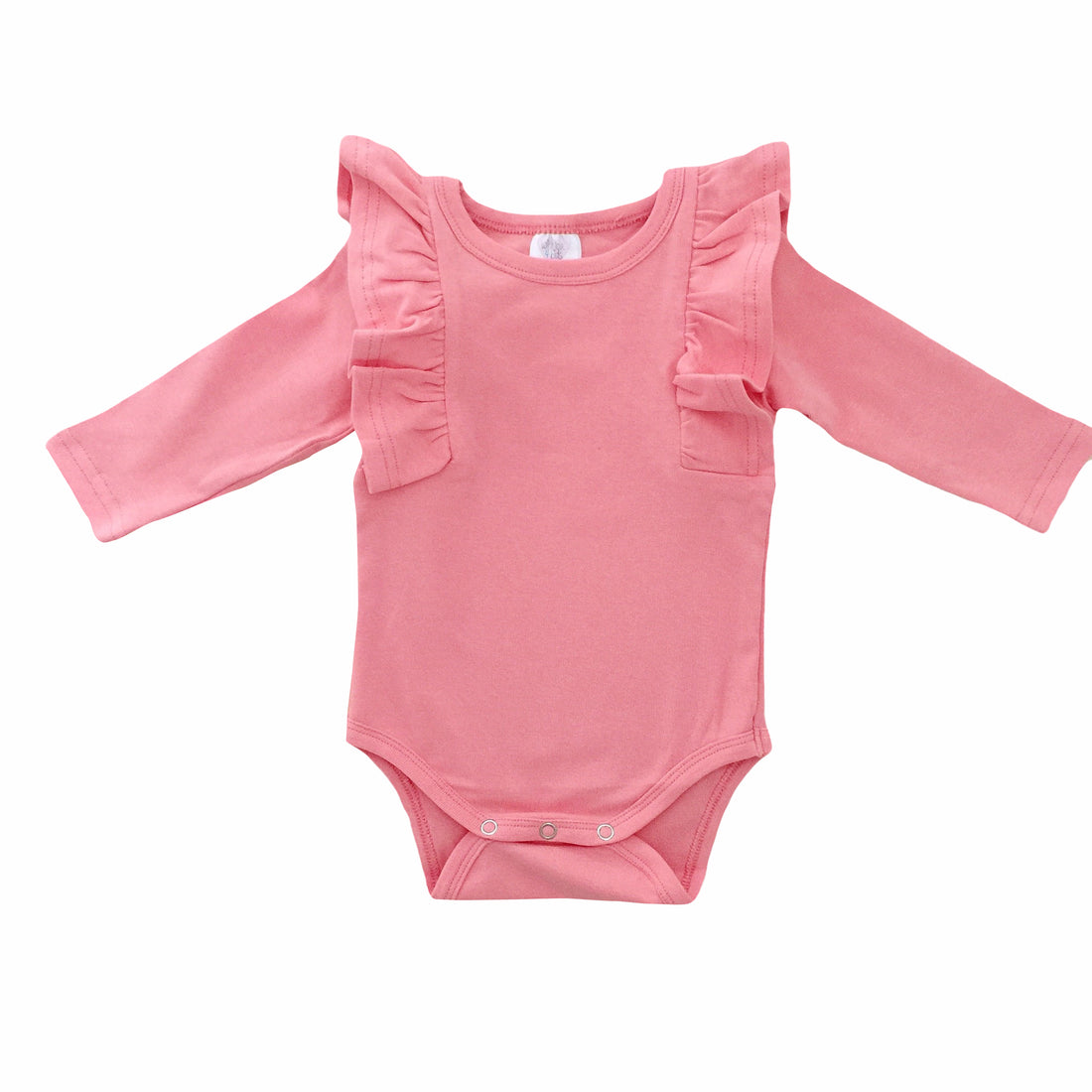 Shimmy Long Sleeve Onesie/Top - CORAL
