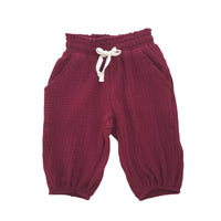 COTTON MUSLIN Lounge Pants - WINE