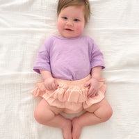 Ruffle Bloomers Wide Ribbed - Fairy Floss
