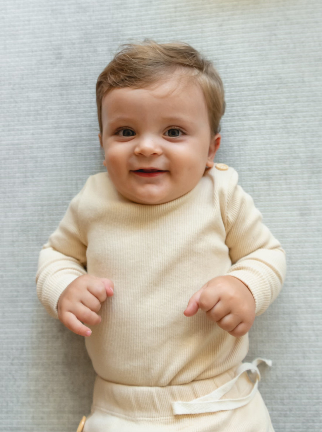BASICS THICK Ribbed Onesie/Top - ALMOND